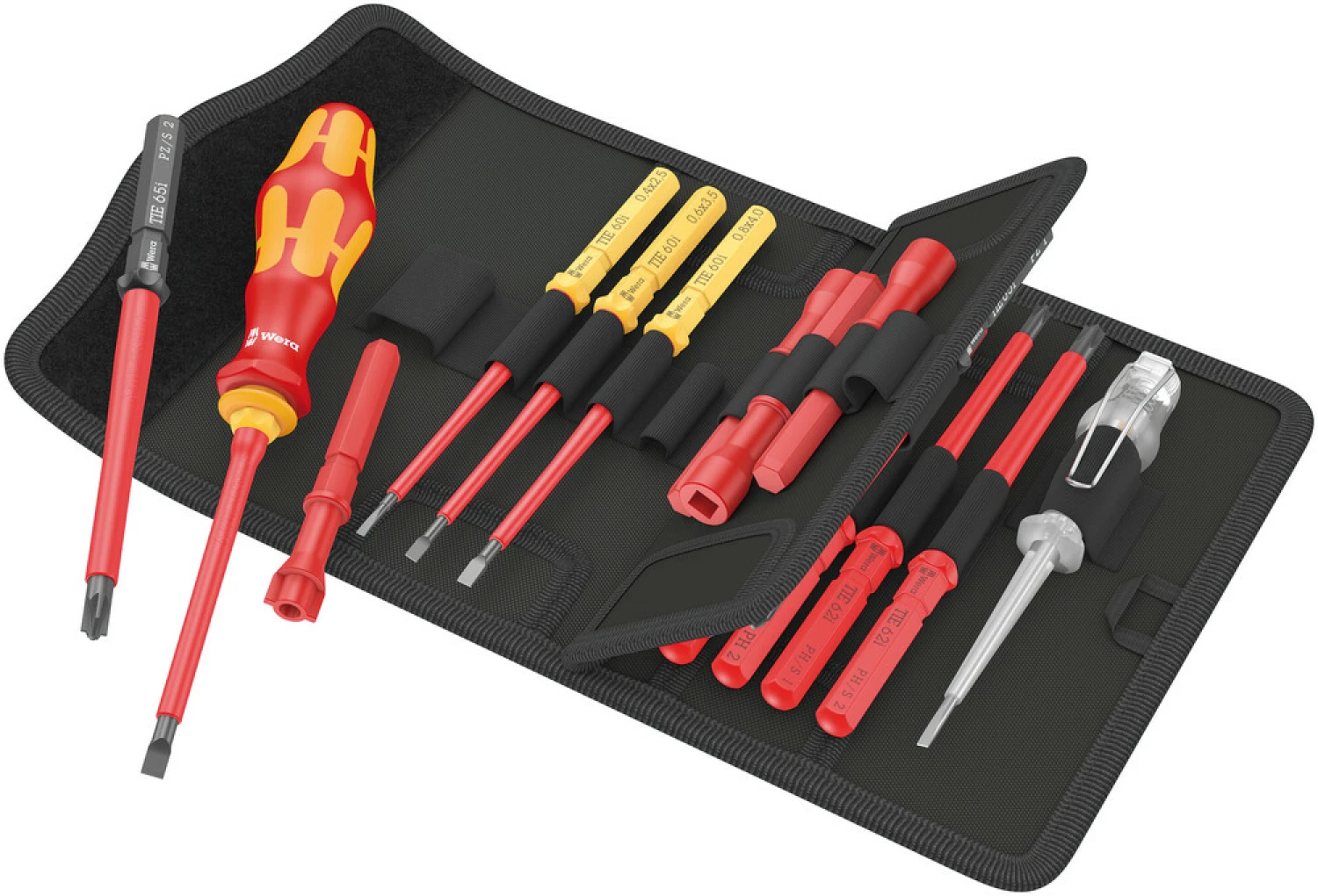 Wera 05006613001 18 pièces Kraftform Kompakt VDE 18 Universal 1 Tool Finder Jeu de clés en étui-image