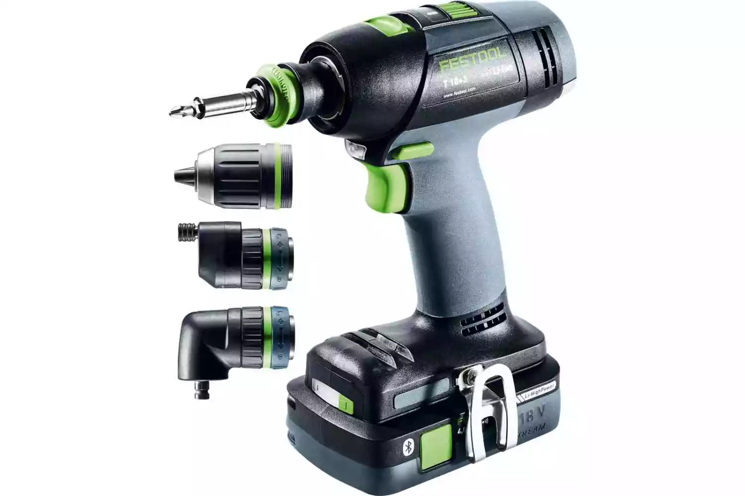 Festool T 18+3 HPC 4,0 I-Set 18V Li-Ion accu schroefboormachine set (2x 4,0Ah) incl. boorkoppen in systainer - 50Nm-image