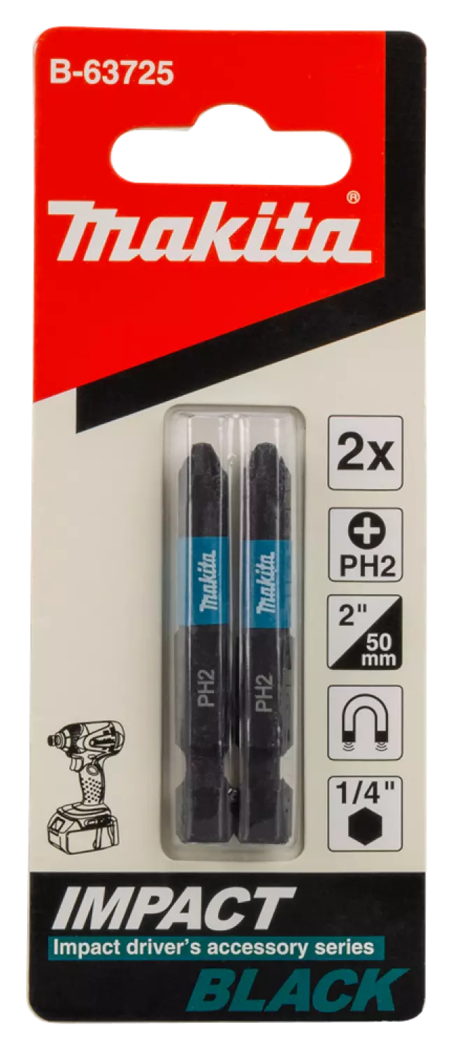 Makita B-63725 Slagschroefbit PH2x50mm-image
