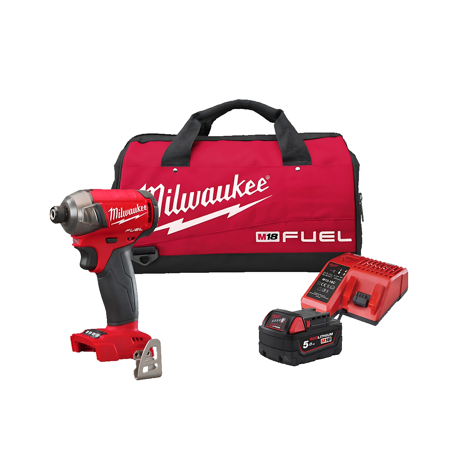 Milwaukee M18 FQID-501B Kit visseuse à percussion sans fil 18 V Li-ion (1 batterie 5,0 Ah) dans un sac