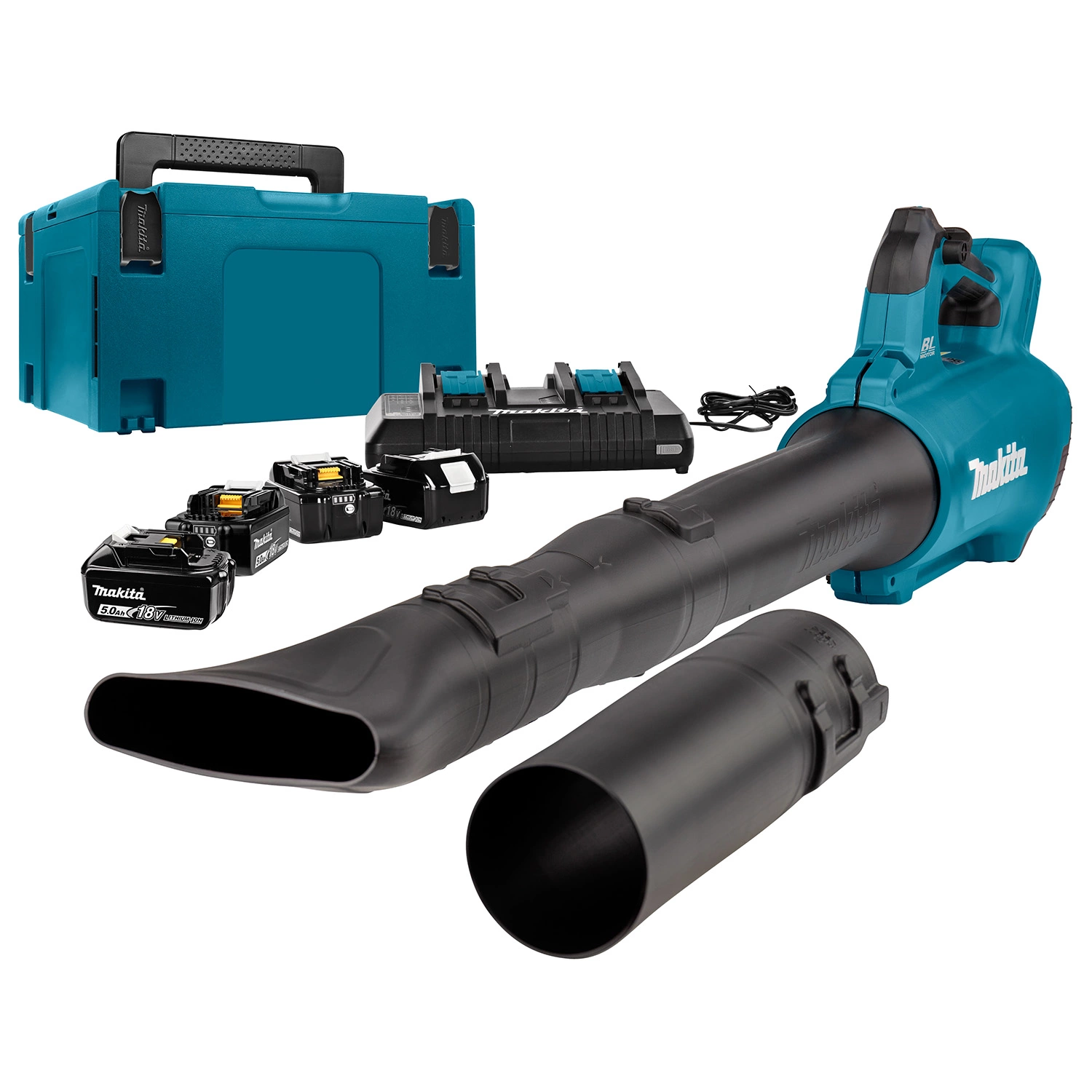 Makita DUB184PT4J 18V Li-Ion accu bladblazer set (4x 5,0Ah) in Mbox - 187 km/h-image