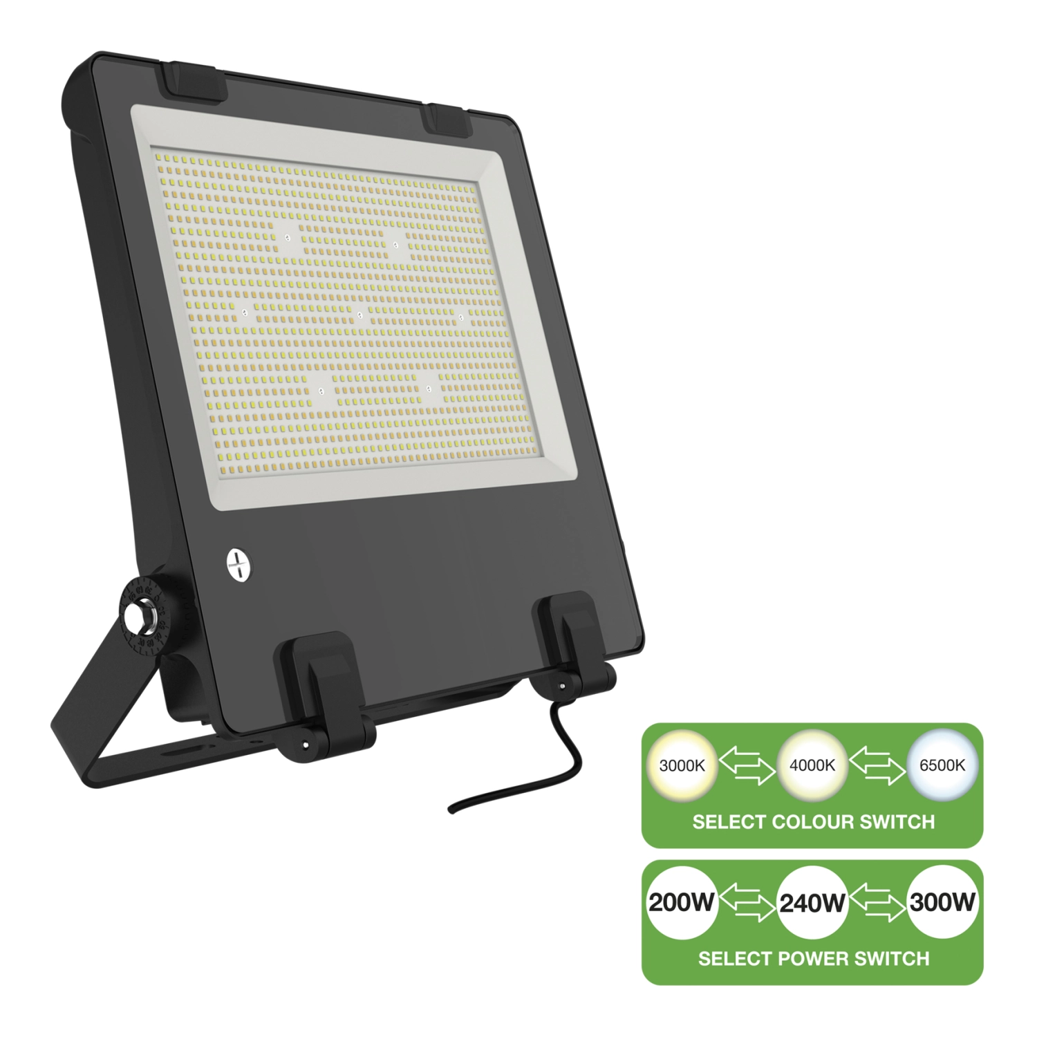 Bailey LED Projecteur Switch 200W-300W 25000-42000lm 3000K-6500K-image