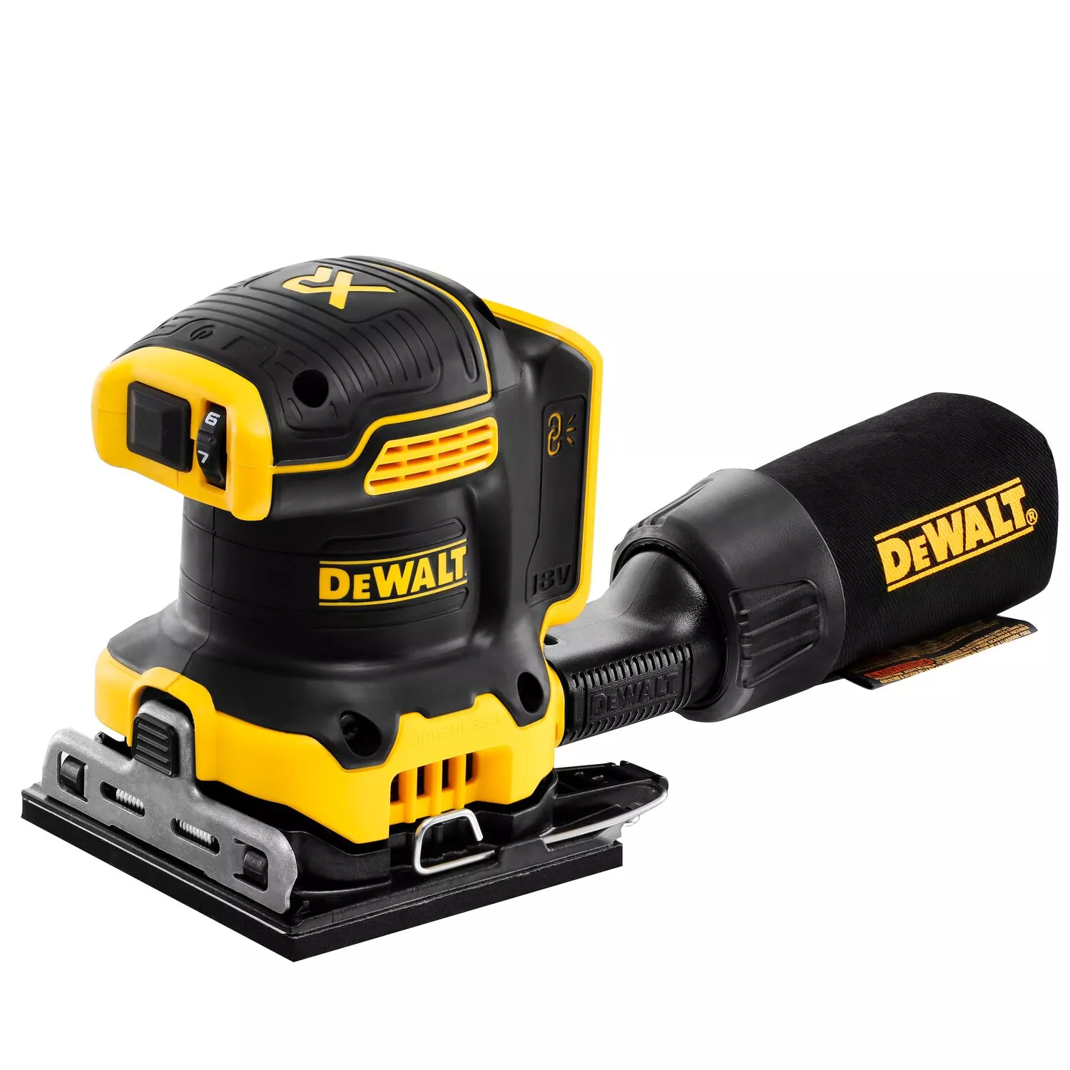 DeWALT DCW200N 18V Li-ion XR accu vlakschuurmachine body - 140 x 115mm - koolborstelloos-image