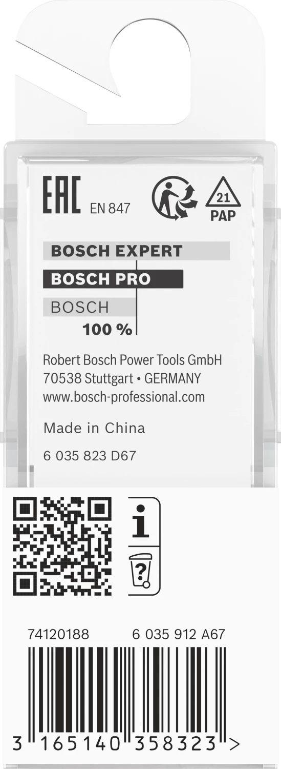 Bosch 2608628371 - Fraise à copier 8 mm, D1 8 mm, L 19 mm, G 66 mm-image