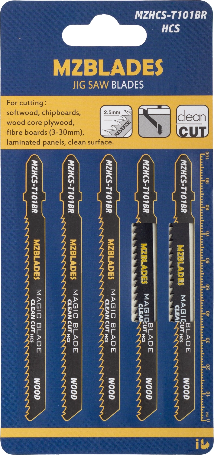 Multizaag MZHCS-T101BR Lame de scie sauteuse pour bois - Lot de 5 pièces-image