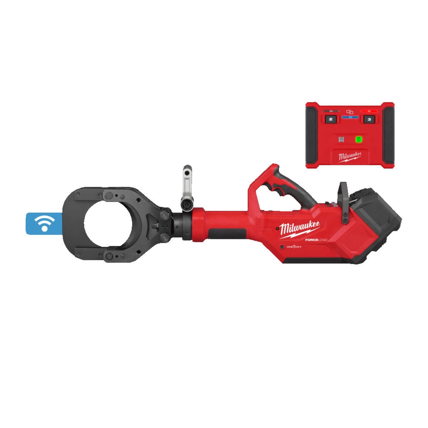 Milwaukee M18 HSFC125R-802R 18V Li-ion accu Hydraulische veiligheids kabelkniptang set (2x 8.0Ah accu) in koffer - 125mm-image
