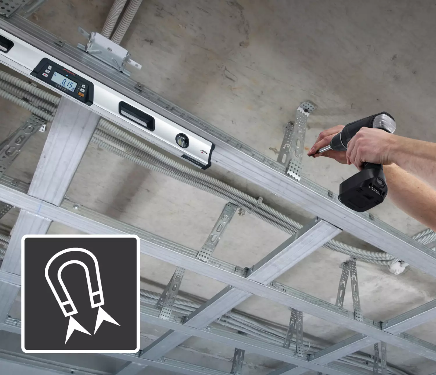 Laserliner DigiLevel Pro 120 Digitale waterpas in tas - magnetisch - Bluetooth - 1200mm-image