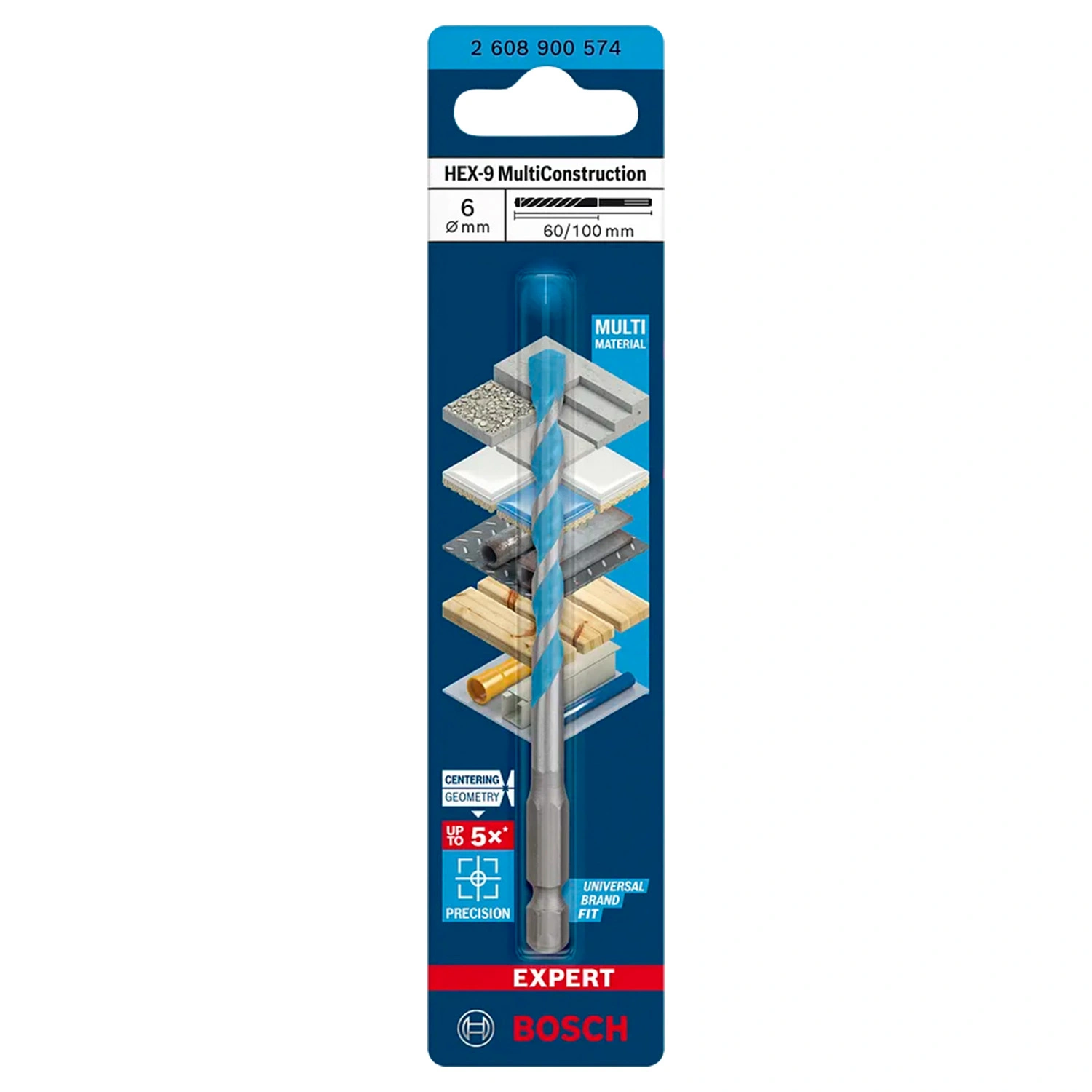 Bosch EXPERT 2608902284 HEX-9 Perceuse multi-usage pour le bâtiment - 6 x 100 x 60 - 10 pièces