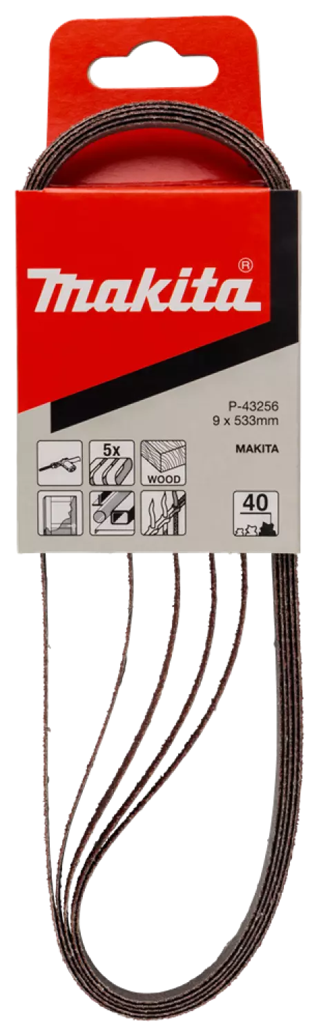 Makita P-43256 Schuurband Red - K40 - 9 x 533mm (5st)-image