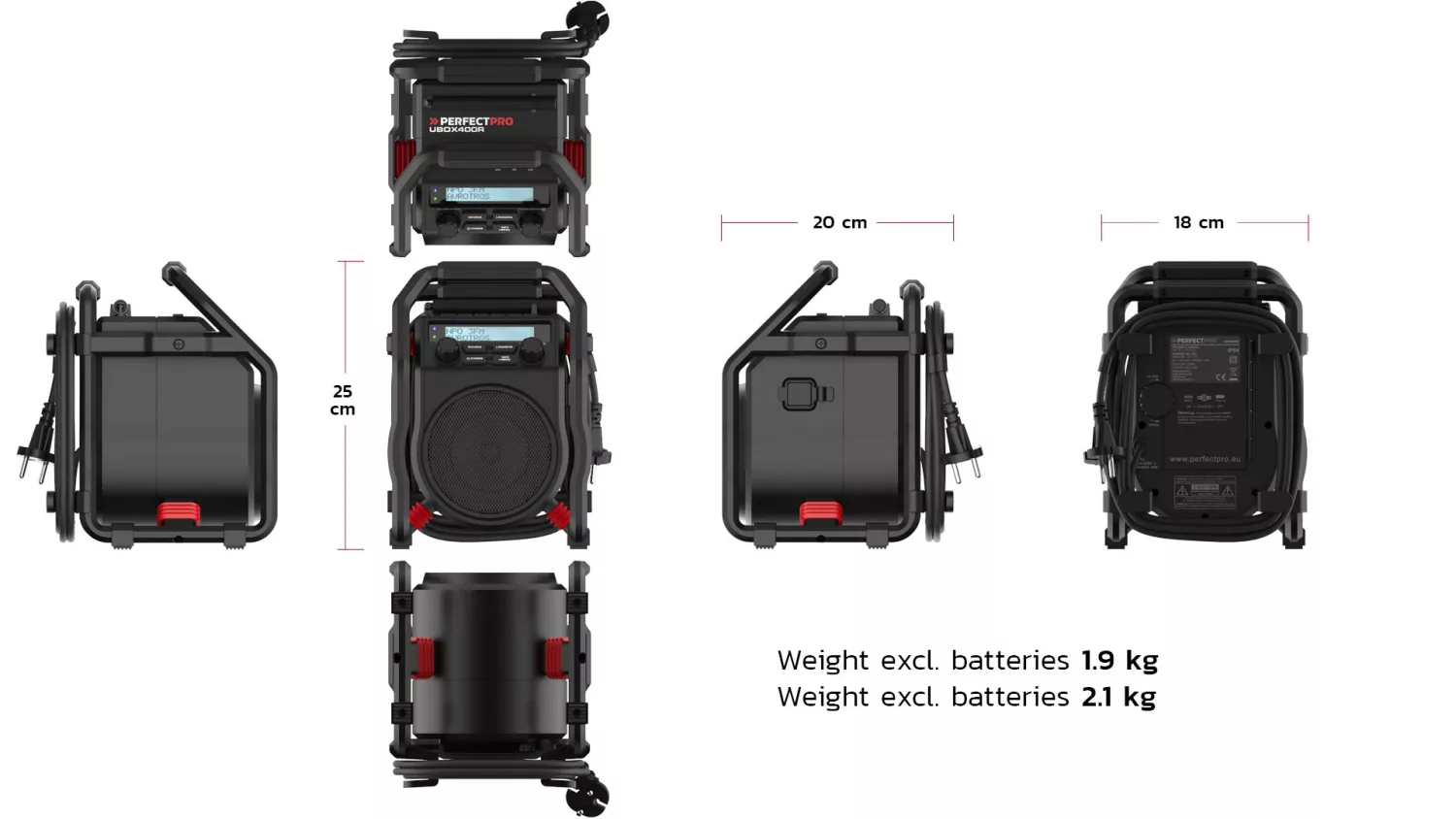 PerfectPro UBOX 400R UB400R2 - FM RDS - Bluetooth-image