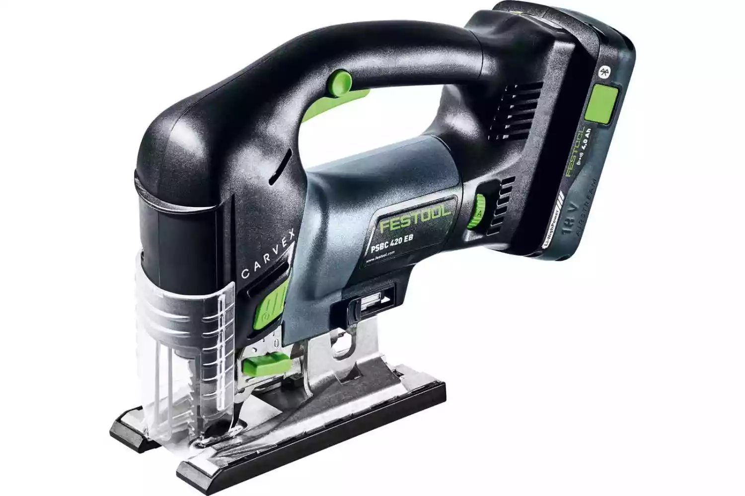 Festool CARVEX PSBC 420 HPC4,0 EBI-Plus 18V Li-Ion scie sauteuse sans fil (1x 4,0Ah) dans Systainer - 120 mm - sans charbon-image
