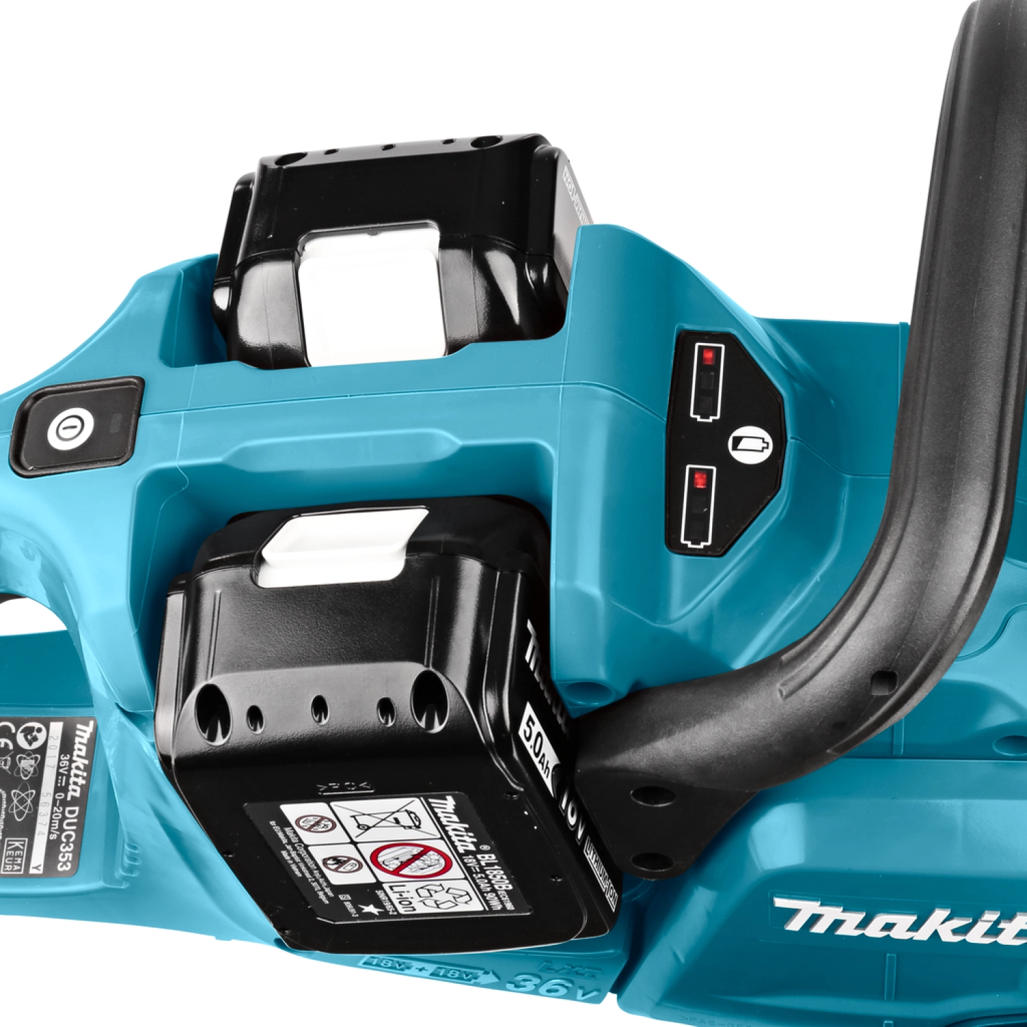 Makita DUC353PG4J 2x18V Li-Ion accu kettingzaag set (4x 6,0Ah) incl. Mbox - 35cm - koolborstelloos-image