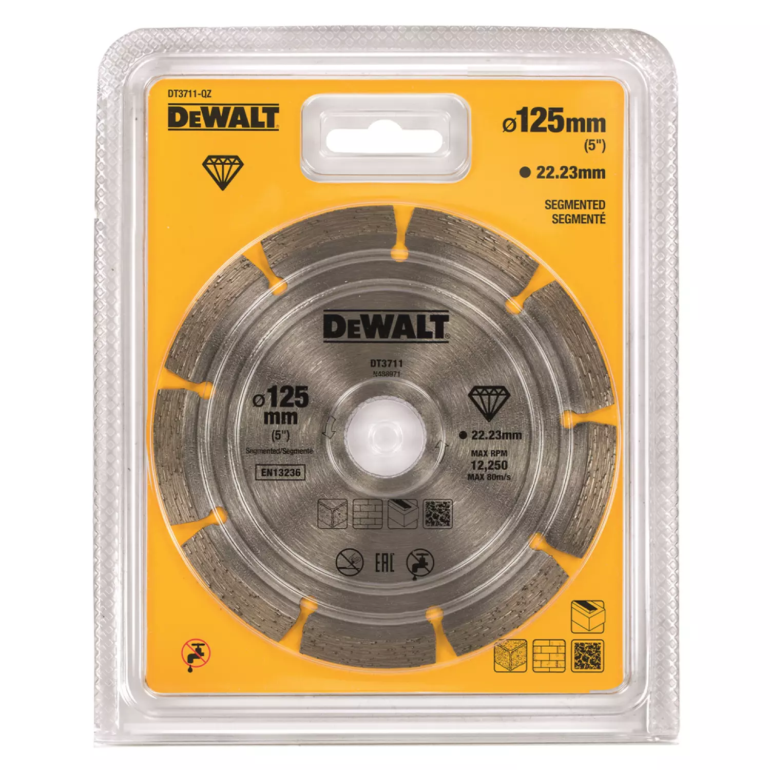 DeWALT DT3711 Diamantdoorslijpschijf - 125 x 22,23 x 1,8mm - beton - steen-image