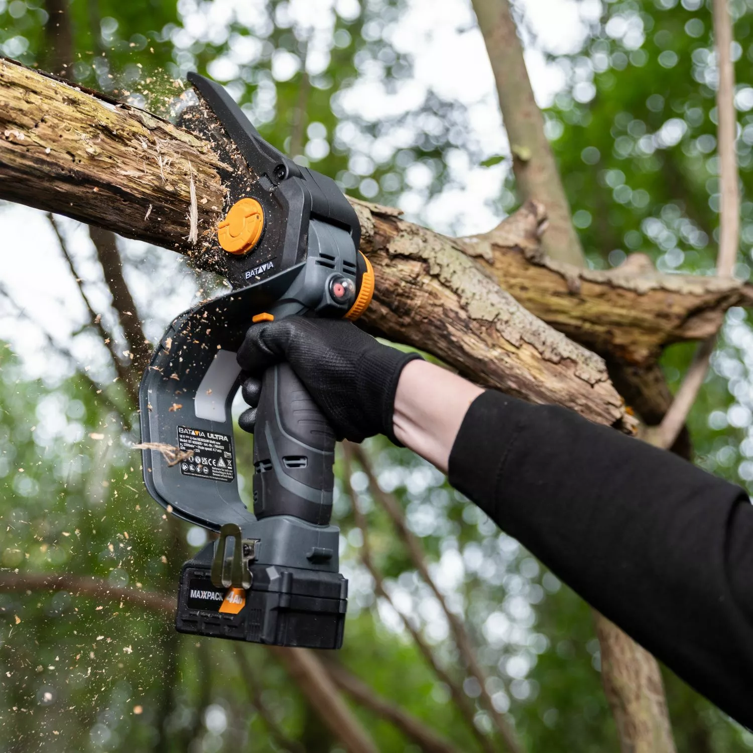 Batavia 7064356 Nexxsaw V3.2 Maxxpack Ultra 18V Li-Ion batterie mini tronçonneuse (1x 4.0Ah) - 175mm - sans charbons-image