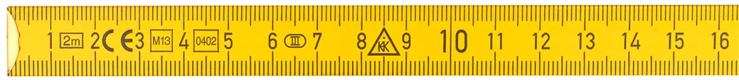 Sola PS 2/10G Règle en bois - jaune - 2 m-image