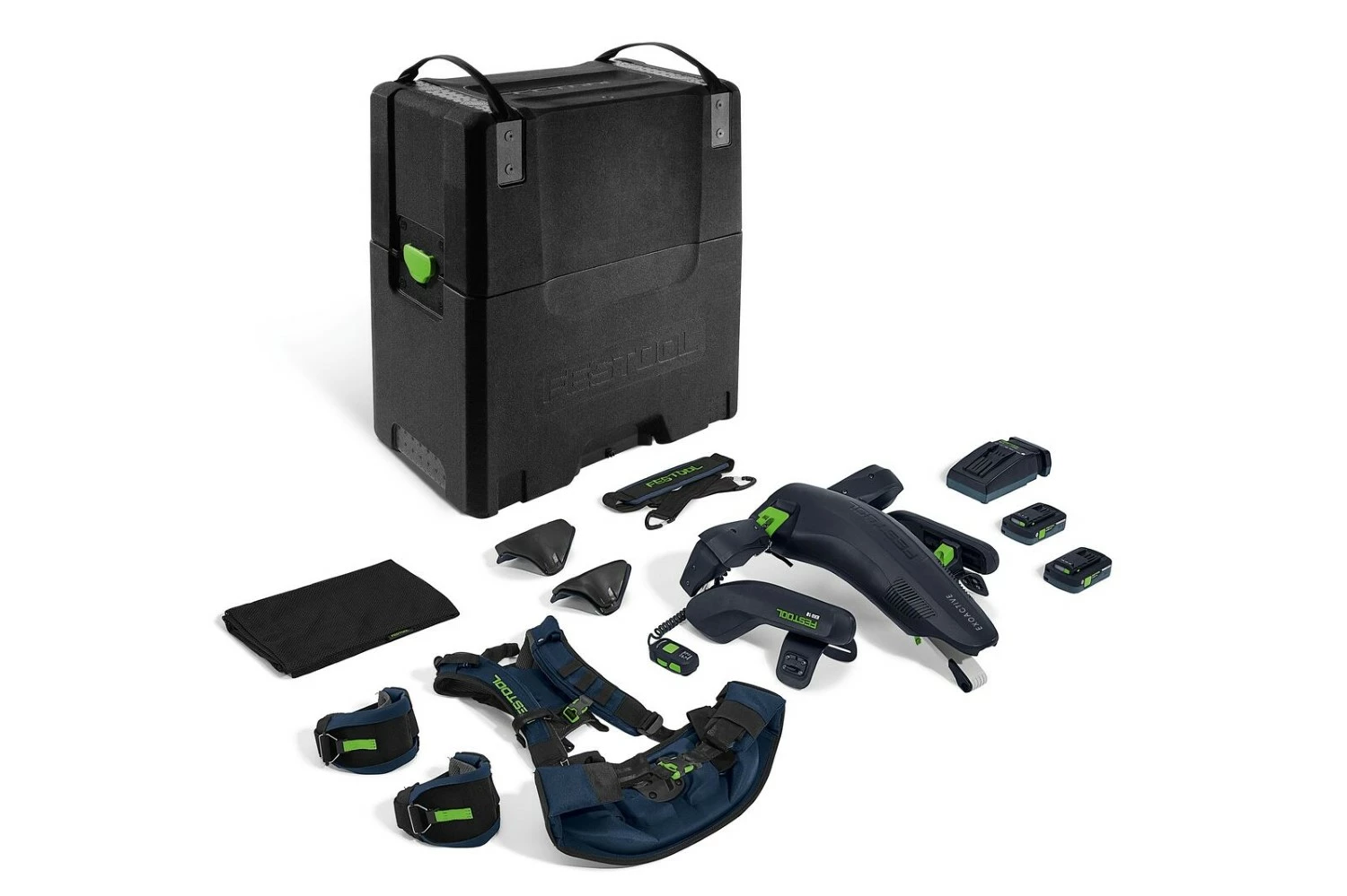 Festool Exosquelette EXO 18 HPC 4,0 I-Plus ExoActive 18V Set de Harnais Porteur (2x 4.0Ah Batterie) dans Boîte de Transport EPP-image