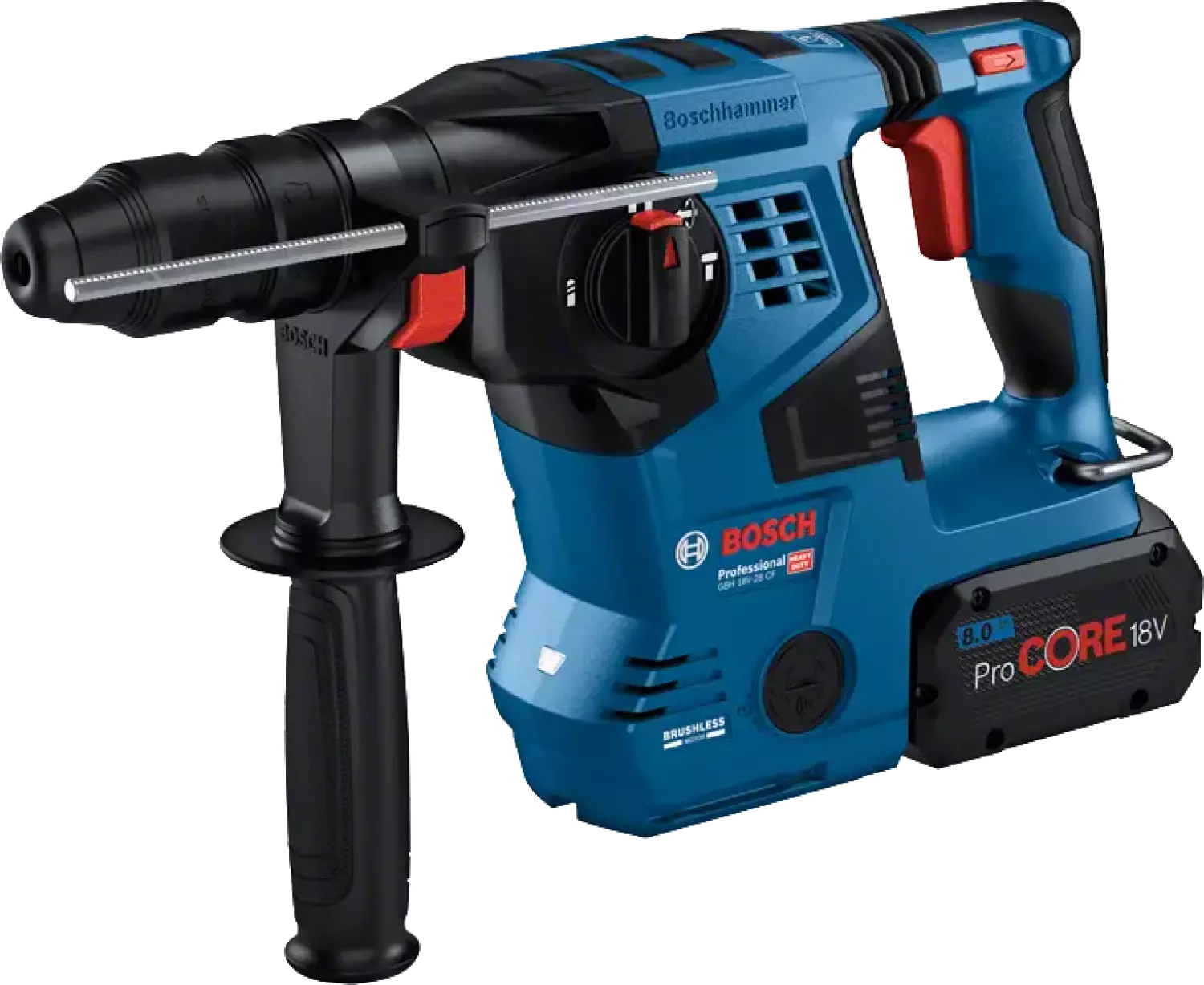 Bosch GBH 18V-28 CF 18V accu SDS-plus boorhamer set (2x 8.0Ah ProCORE accu) incl. GDE 18V-16 stofafzuiging in L-Boxx - 3,3J - koolborstelloos-image