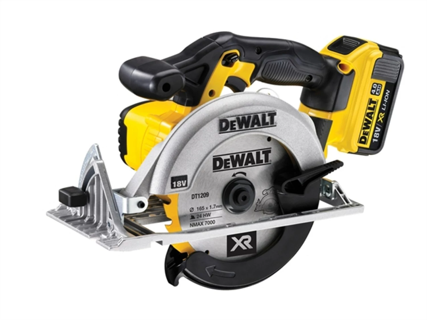 DeWALT DCS391M2 Scie circulaire à batteries 18V Li-Ion set (2x batterie 4.0Ah) dans mallette - 165mm-image