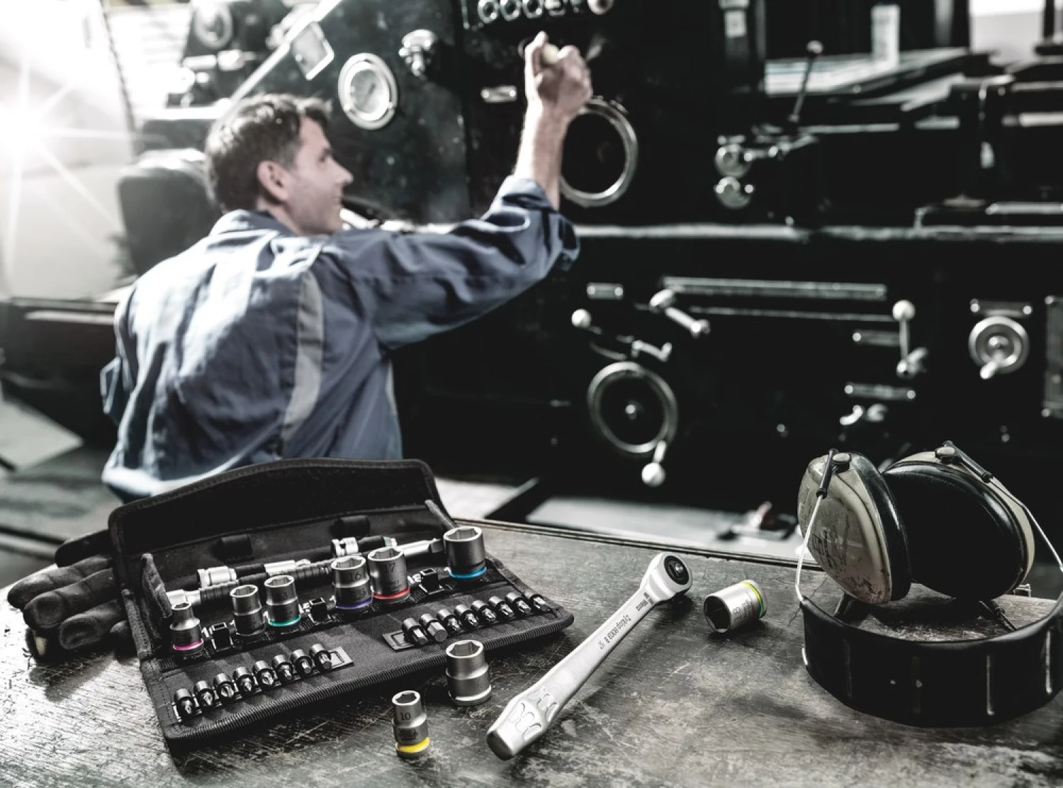 Wear 05004050001 29-delige 8100 SB 10 Zyklop Metal Ratel- en doppenset - 3/8"-image