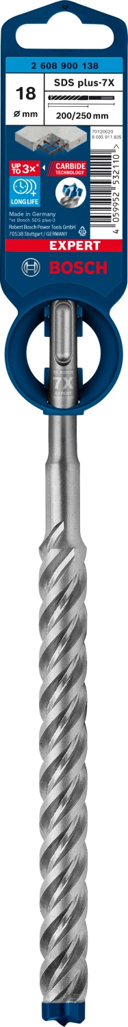Bosch 2608900138 EXPERT Foret SDS Plus-7X - 18x200x265mm-image