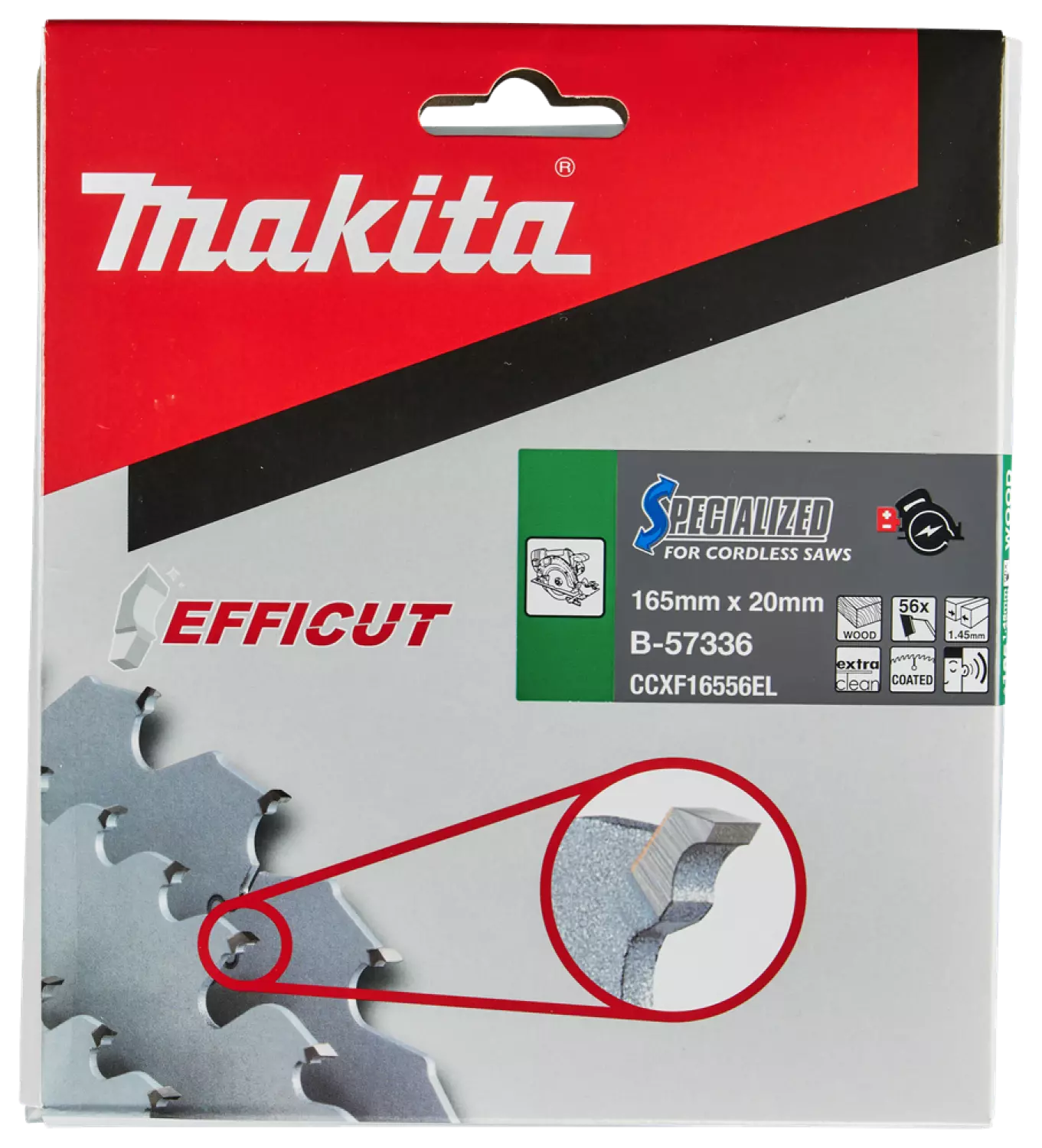 Makita B-57336 Cirkelzaagblad - Efficut 165x20x1,45 56T - Hout-image