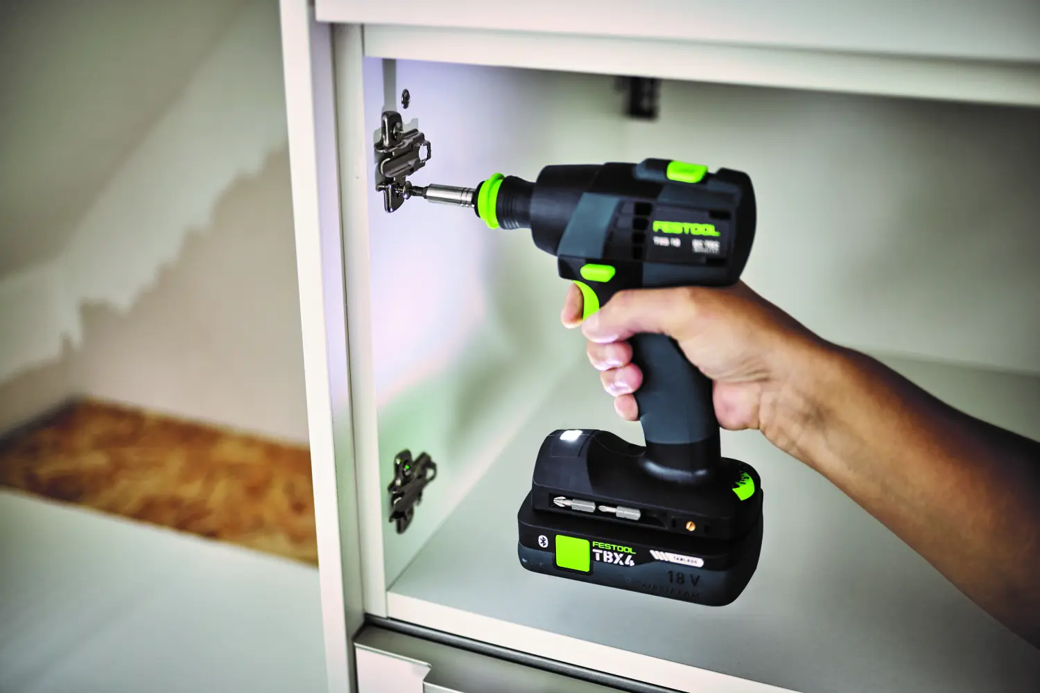 Festool 579347 TXS 18 TBX4,0 I-Plus 18V Li-ion accu schroefboormachine set (2 x 4,0Ah) in systainer