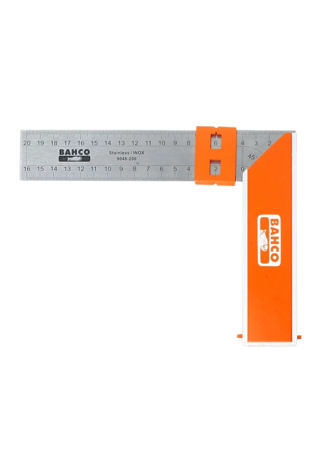 Bahco 9048-300 - Équerres de charpentier avec lame en acier inoxydable et marqueur coulissant-image