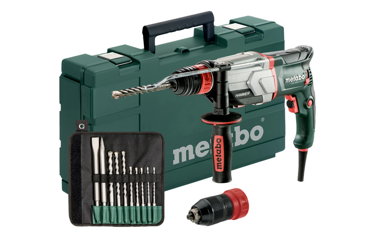Metabo UHE 2660-2 Quick Set SDS-plus Combihamer incl. 10 delig boor- en beitelset in koffer - 800W - 2.8J-image