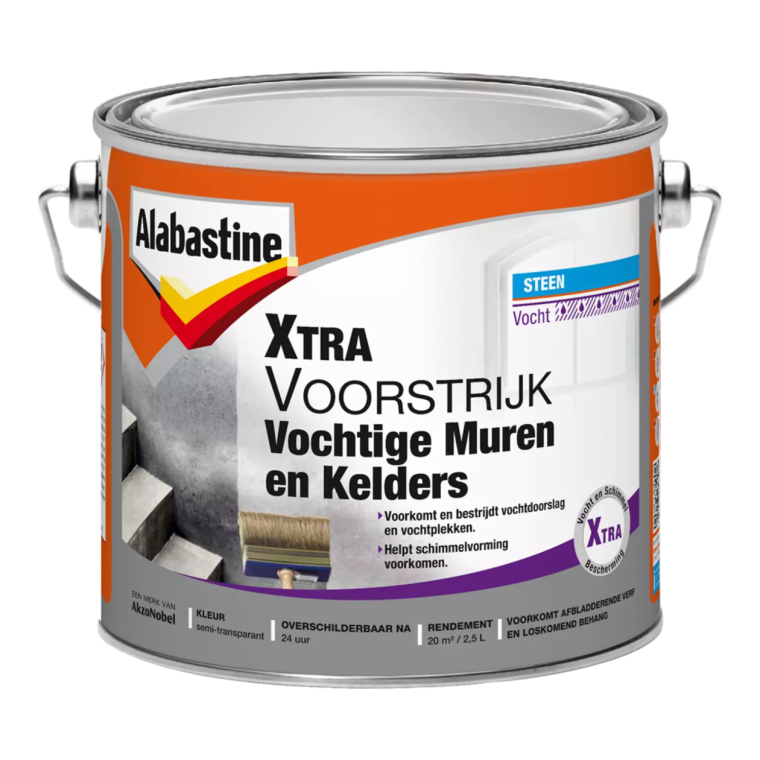 Alabastine Xtra Primaire Murs et caves humides - 2,5L-image