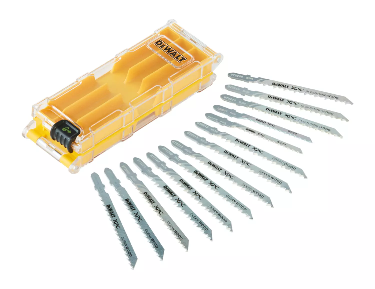 DeWALT DT2298 14 delig Decoupeerzaagblad set XPC in cassette - Hout / Kunststof / Laminaat-image