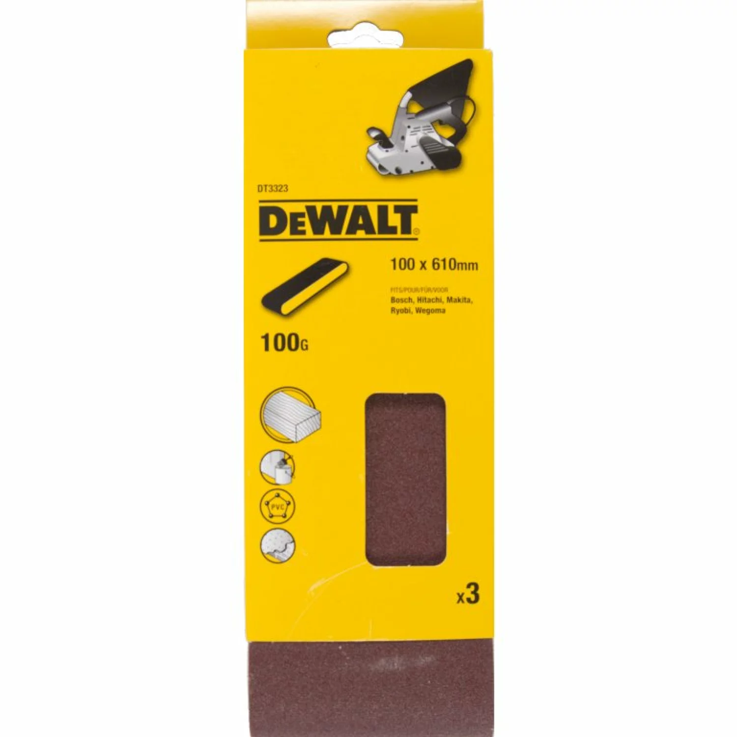 DeWALT DT3323 Schuurband - K100 - 100x610mm - 3st