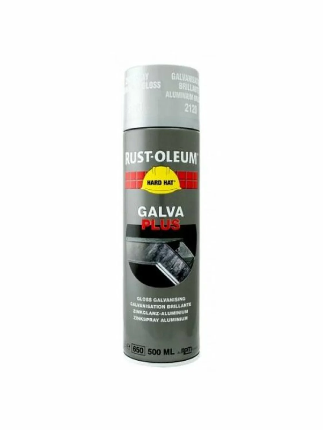 Rust-Oleum Hard Hat Galva-Plus - fonkelend aluminium - 0,5L-image