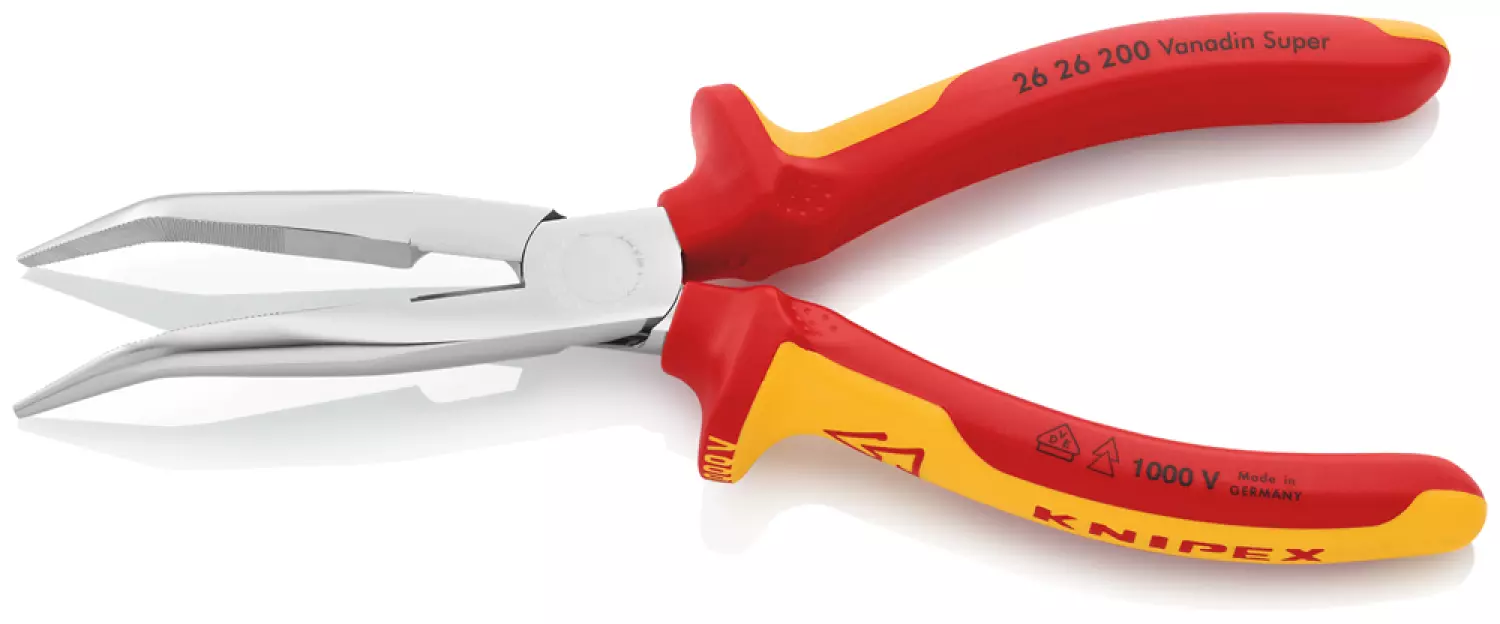 Knipex 26 26 200 - Pince demi-ronde avec tranchant (pince bec de cigogne)-image