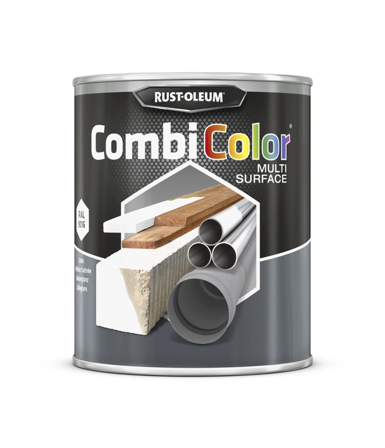 Rust-Oleum Combicolor Multi-Surface Satin - RAL 9016 verkeerswit - 0,75L-image