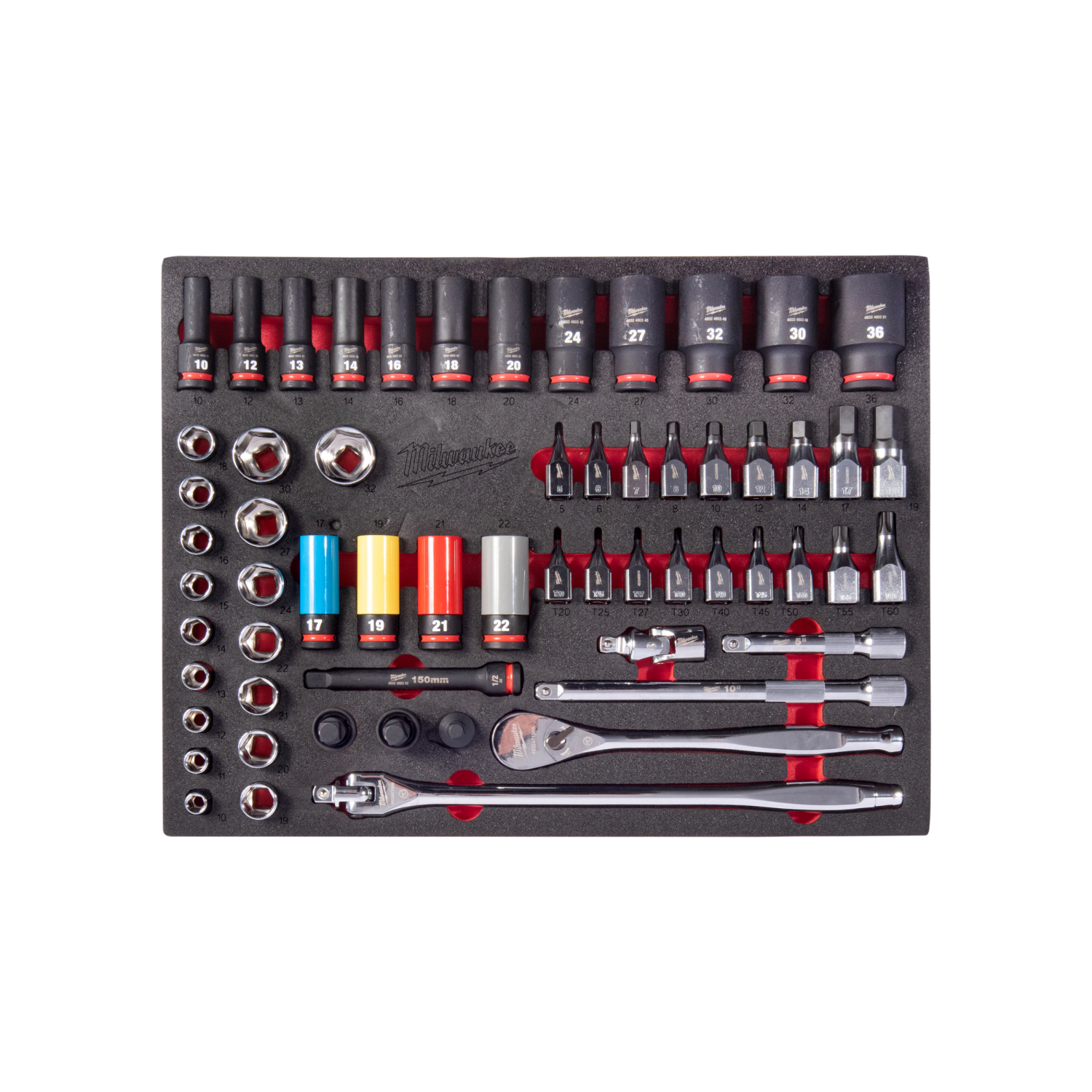 Milwaukee 4932500757 60-delige Ratel- en doppenset - in foam inlay - 1/2"-image