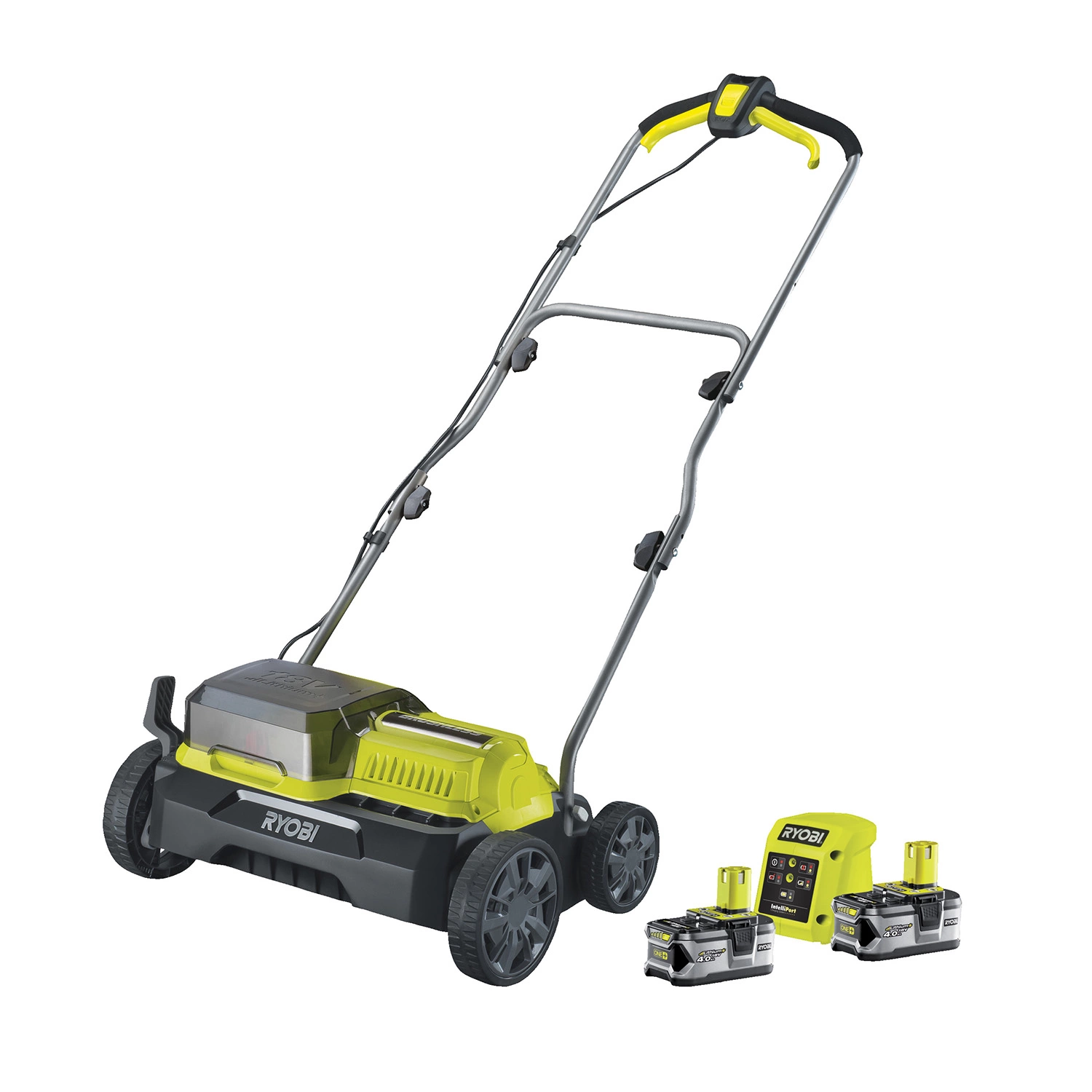 Ryobi RY18SFX35A-240 One+ 18 V Brushless Accu Scarificateur set (2x 4,0 Ah) - 35 cm-image