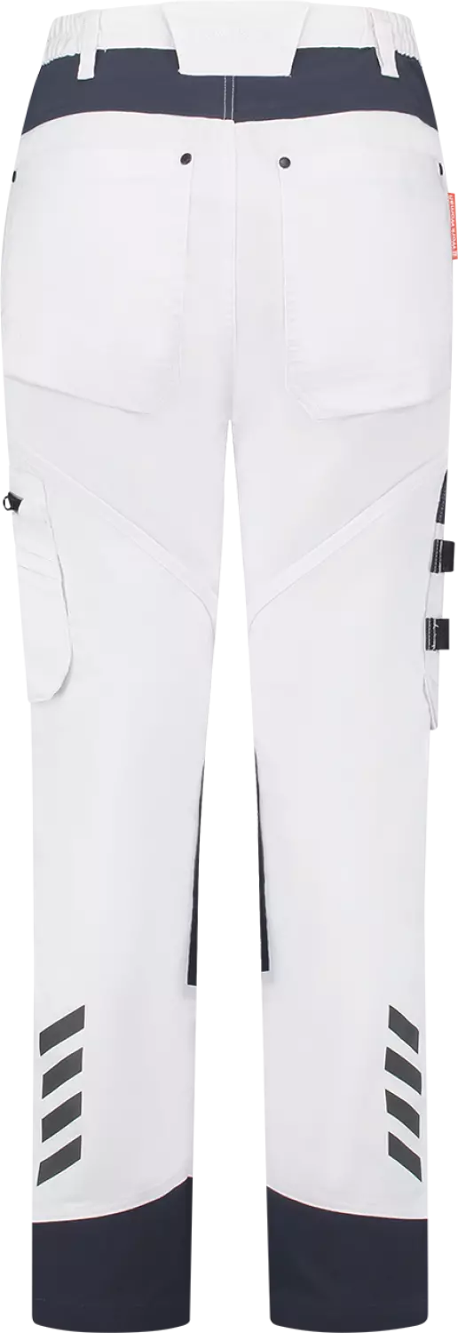 Workman 90041 Pantalon de travail  STRETCH Worker P2S Femme - Blanc / Bleu marine - Taille 36 (28/31)-image