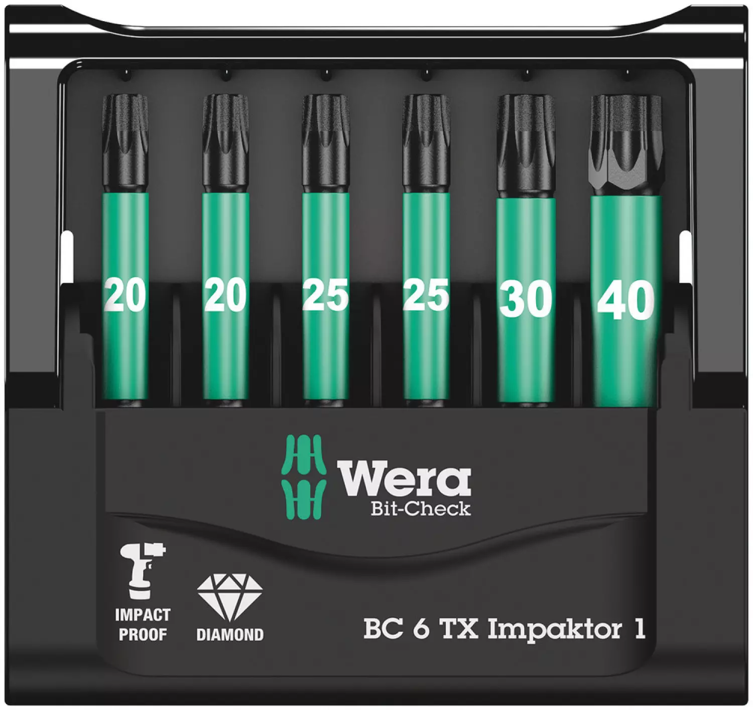 Wera 05057693001 6-delige Bit-Check 6 Impaktor 1 Bitset - Torx-image