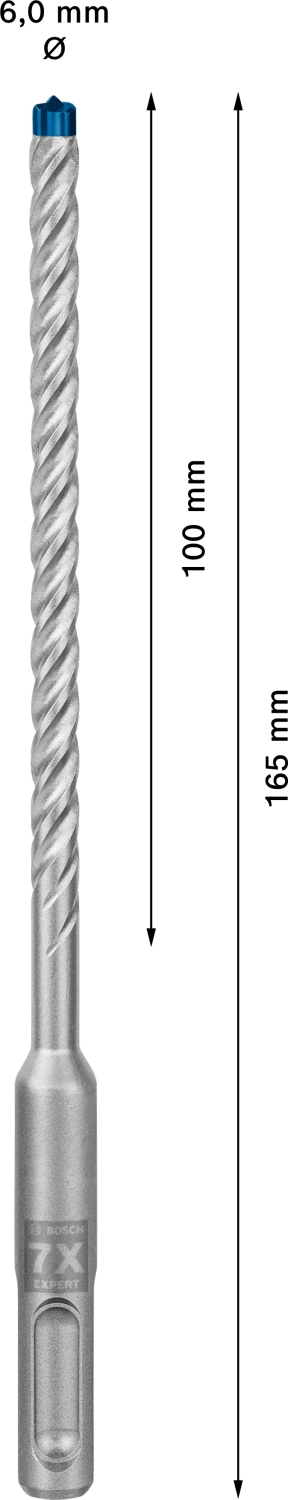 Bosch 2608900072 EXPERT Foret SDS Plus-7X - 6x100x165mm-image