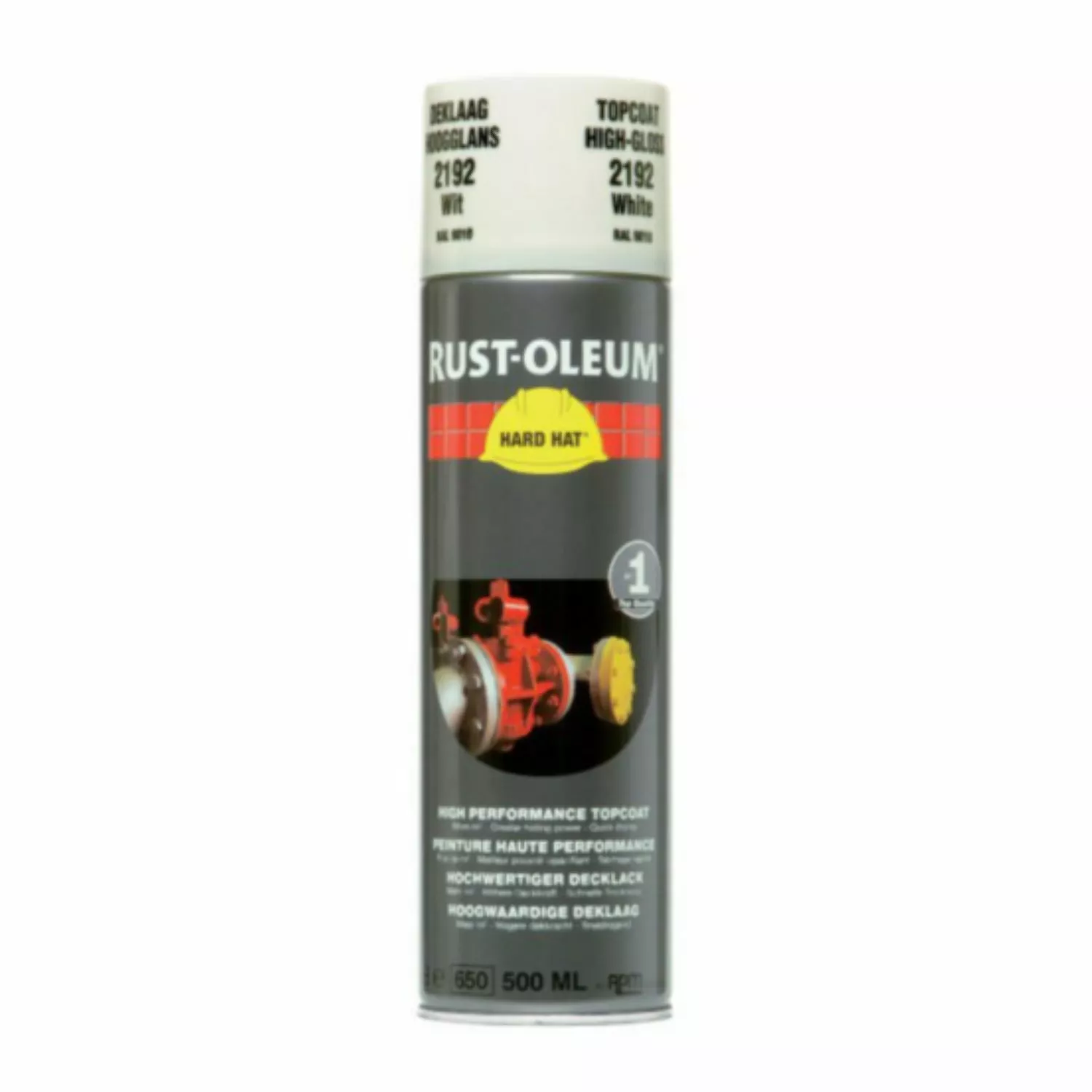 Rust-Oleum Hard Hat Couche de finition Spray - Blanc - 0,5L-image