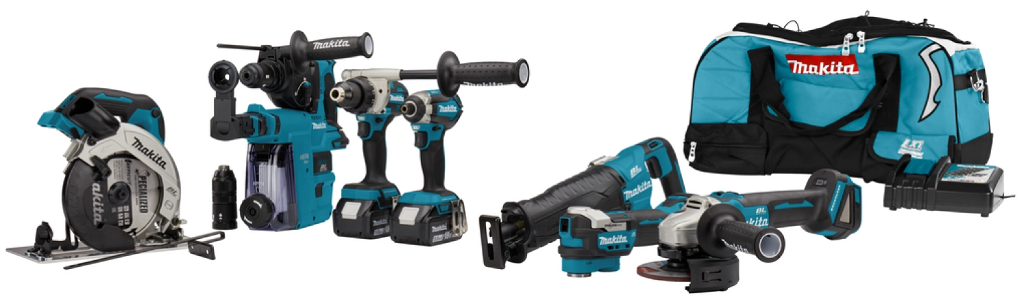 Makita DLX7020TX1 Ensemble de 7 outils sans-fil - 18V Li-ion - 2 batteries 5,0 ah - sac-image