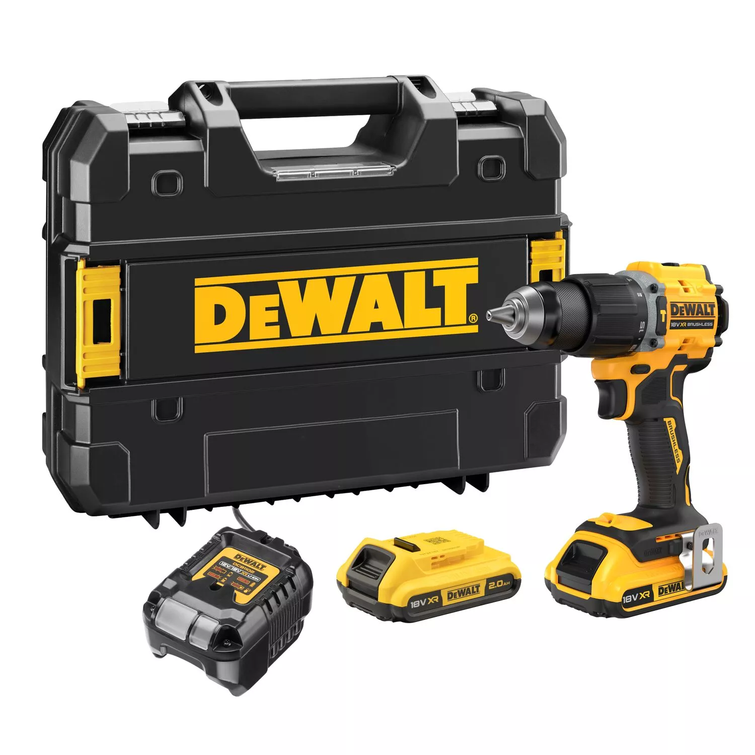 DeWALT DCD799D2T 18V Li-ion accu klopboor-/schroefmachine set (2x 2.0Ah accu) in TSTAK-image