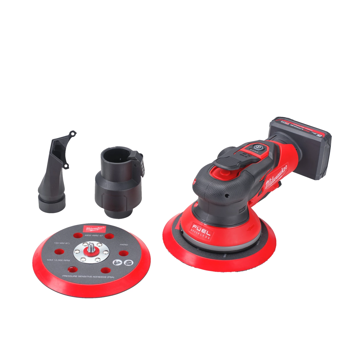 Milwaukee M12 FROS5-502X Batterie Li-ion 12 V Ensemble de ponceuses excentriques (2 batteries 5,0 Ah) dans une boîte HD - 150 mm-image