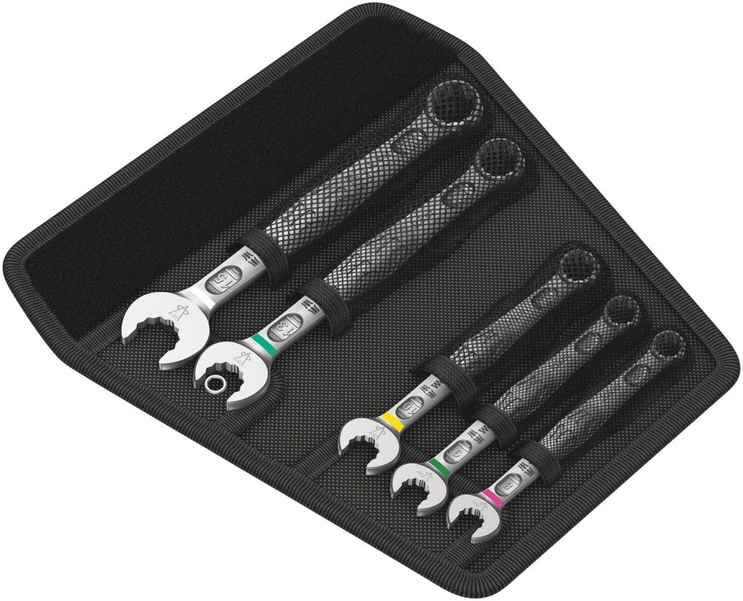 Wera 05004178001 5 pièces Bicycle Set 10 Jeu de clés à anneaux dans un étui - 8-15 mm-image