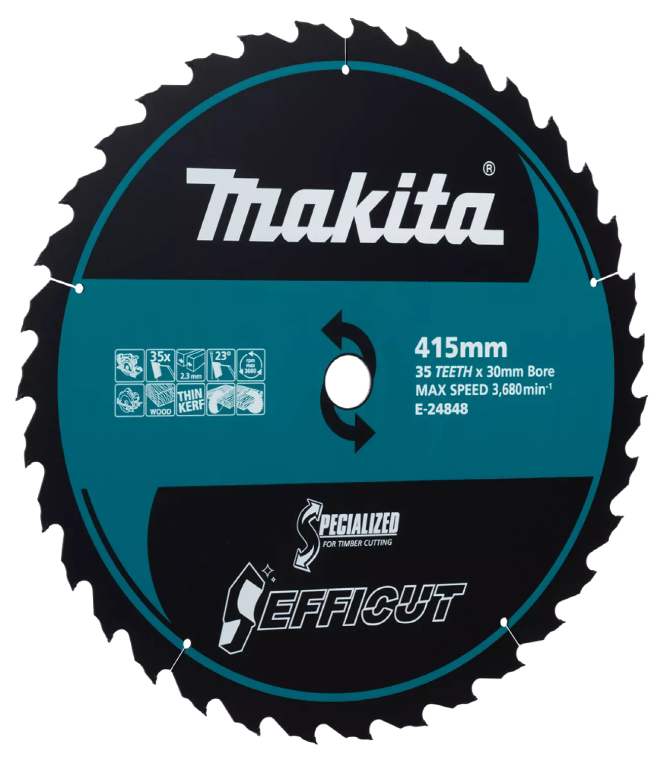 Makita E-24848 lame de scie - 415 x 30 x 35T - Bois-image