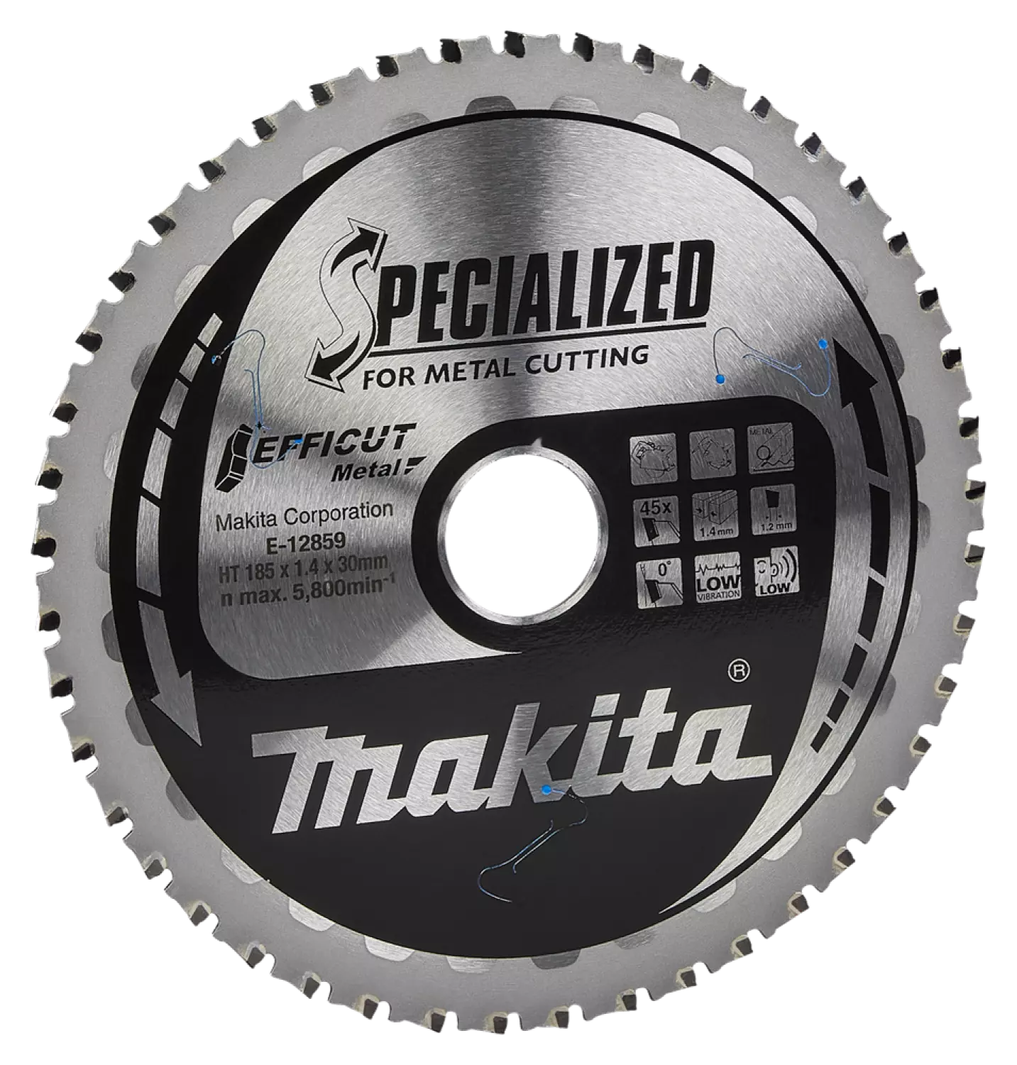 Makita E-12859 Efficut Lame de scie circulaire Acier - 185x30x1,4mm 45T-image