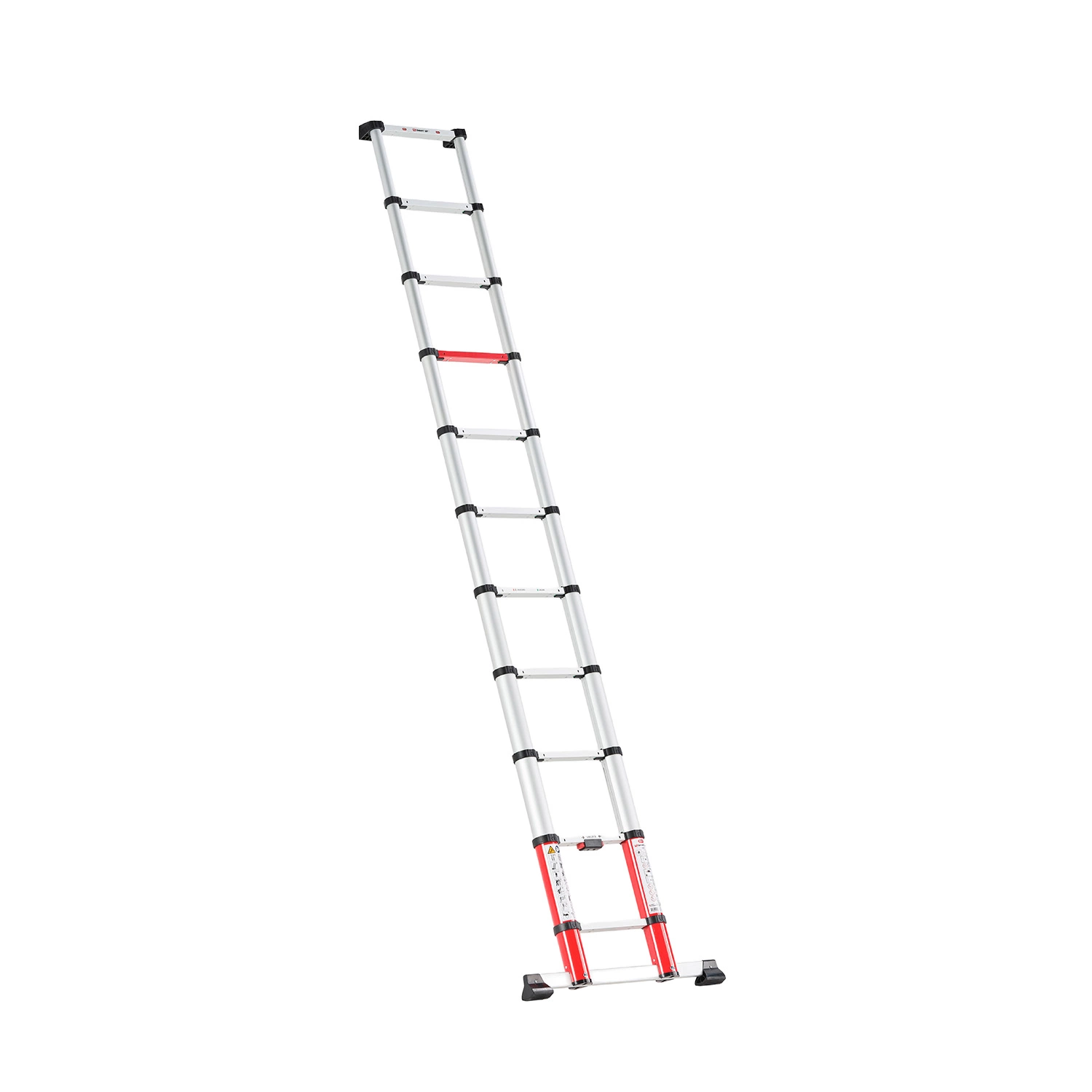 Altrex TL Smart Up Go Échelle télescopique - Aluminium - 1 x 11 marches - hauteur de travail max. 4,2 m - avec barre de stabilité-image