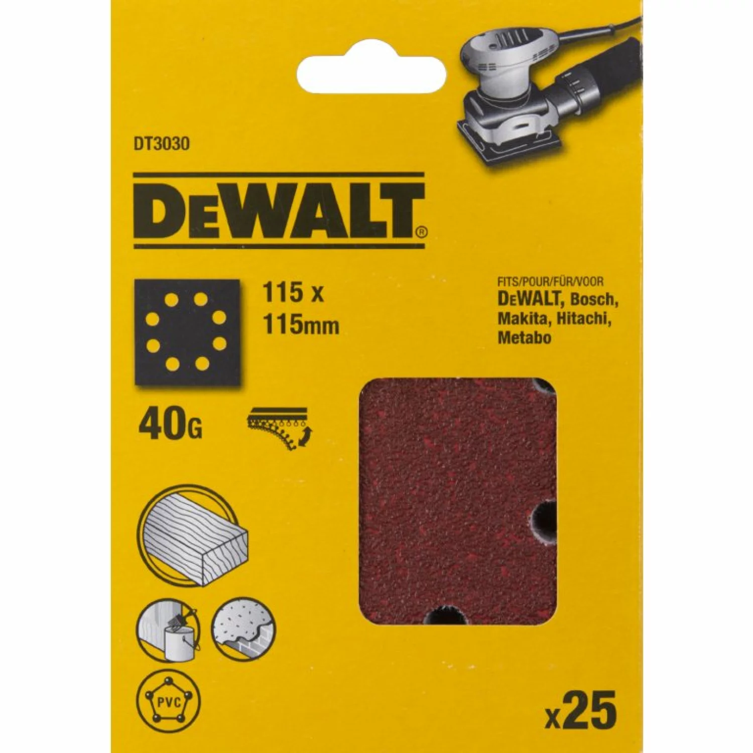 DeWALT Schuurpapaier 1/4 115x141