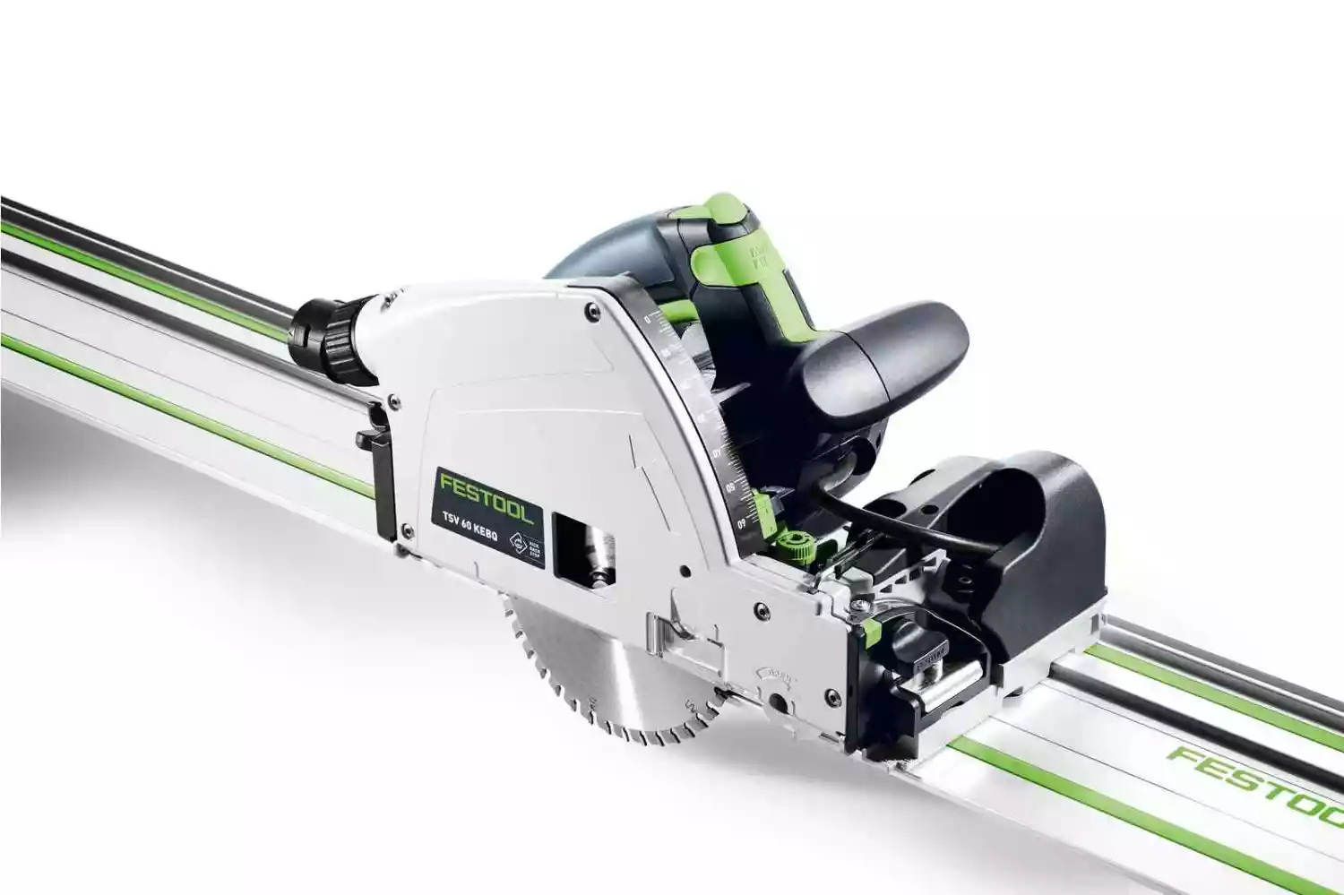 Festool TSV 60 KEBQ-Plus-FS Invalzaag met voorritsfunctie incl. geleiderail en cirkelzaagblad in systainer - 1500W-image