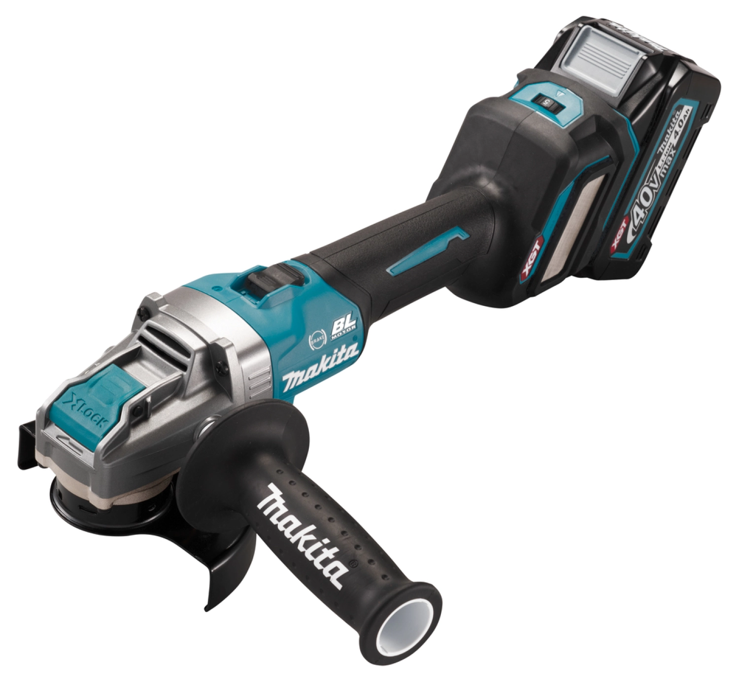 Makita GA041GM201 XGT 40V Max Li-ion Accu Haakse slijper set (2x 4,0Ah) in Mbox - 125 mm - X-LOCK-image